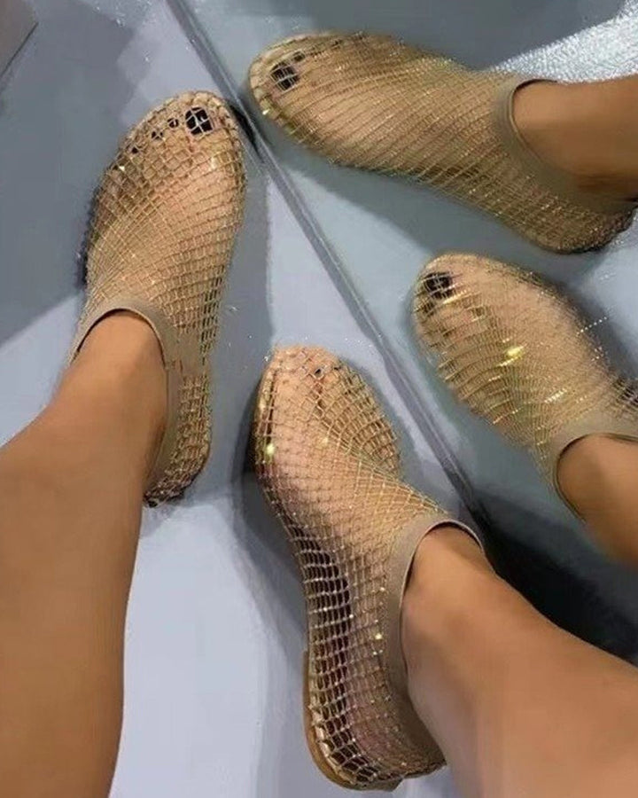 Chaussures Plates Filet | Style Brillant