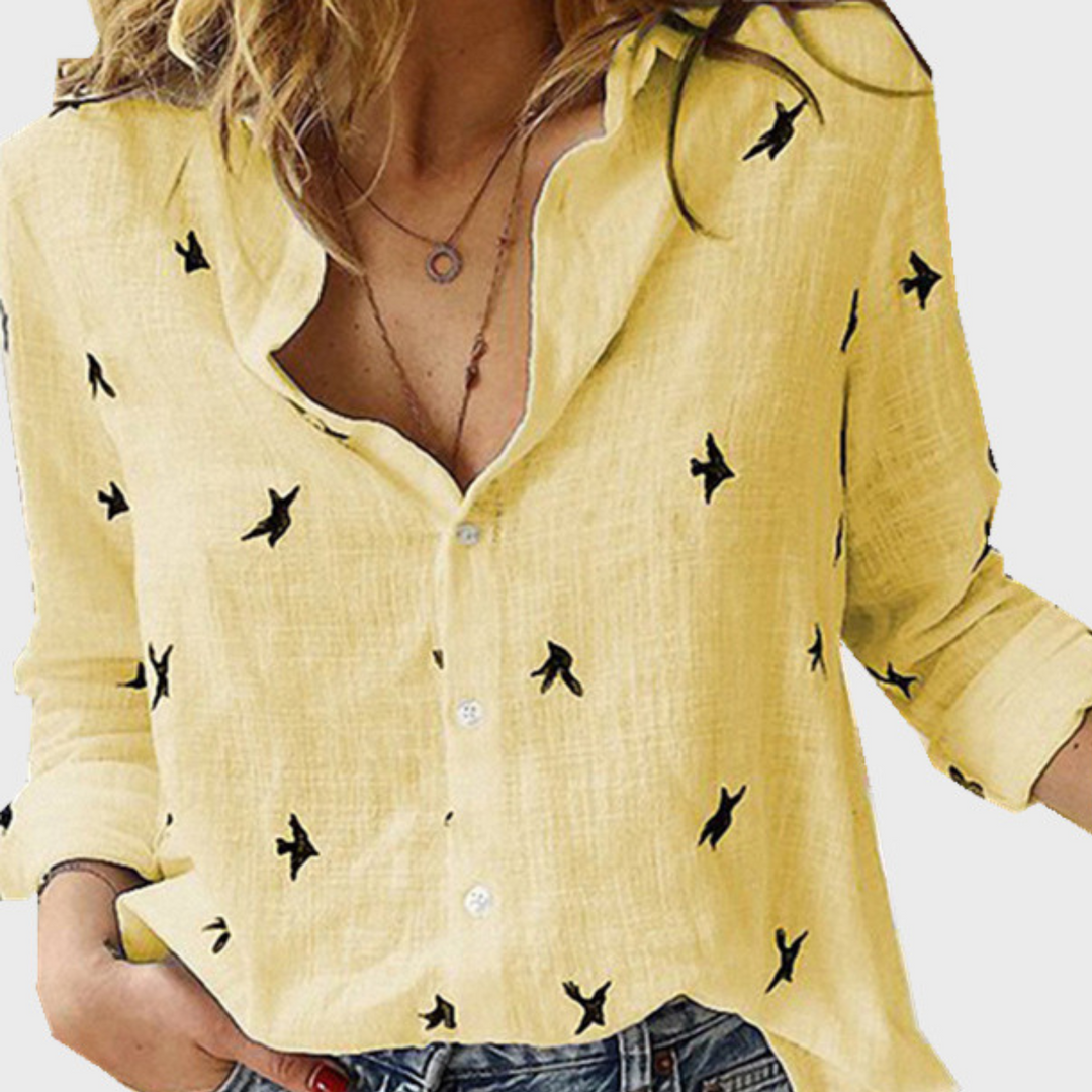 Élégant blouse à manches longues | Style décontracté et raffiné pour femmes modernes