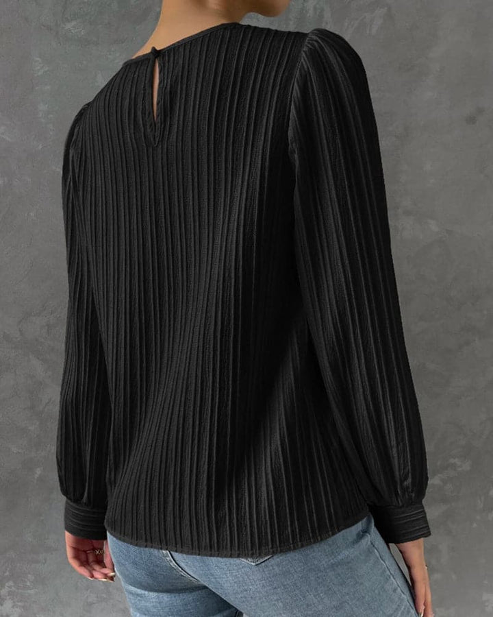 Blouse Élégante à Manches Bouffantes | Style Quotidien Chic