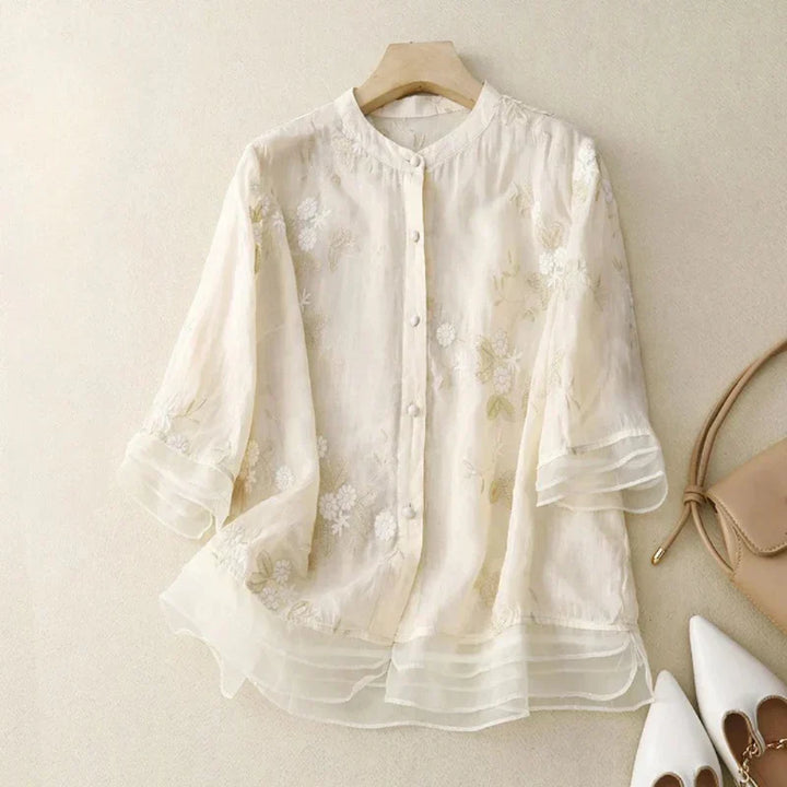 Blouse brodée élégante | Pour une allure raffinée