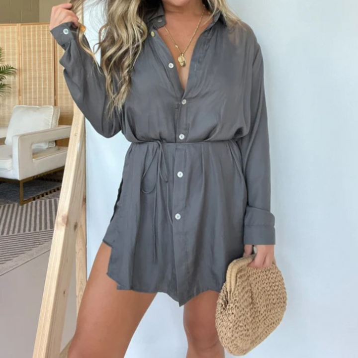 Combinaison Élégante à Boutons | Coupe Décontractée avec Taille Froncée