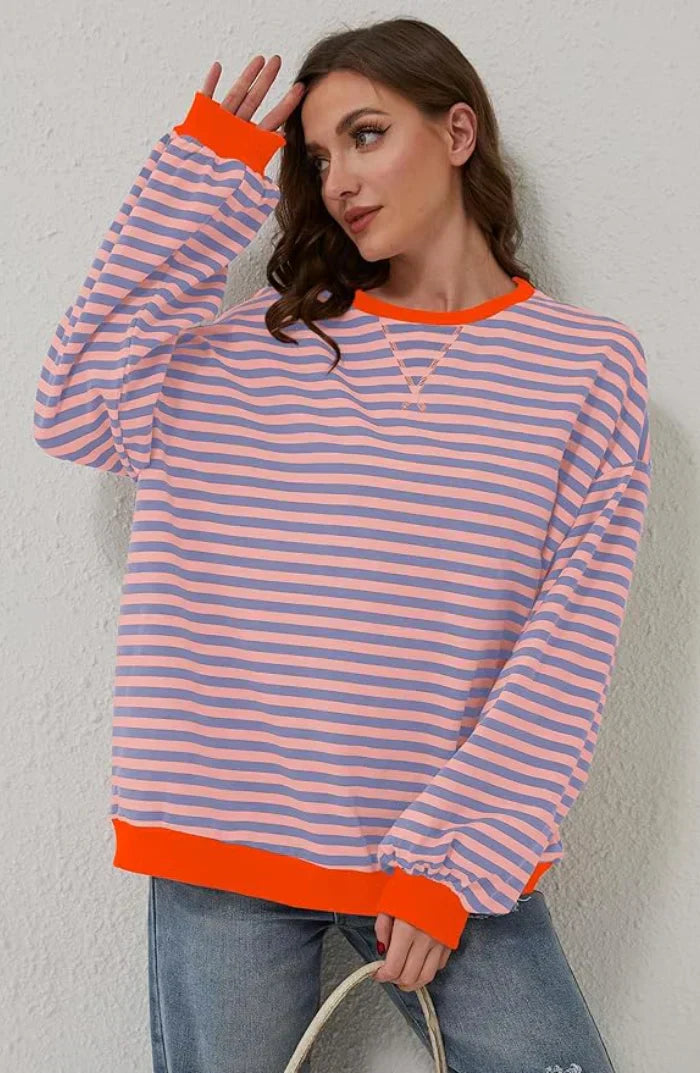 Sweat rayé décontracté | Confort chic au quotidien