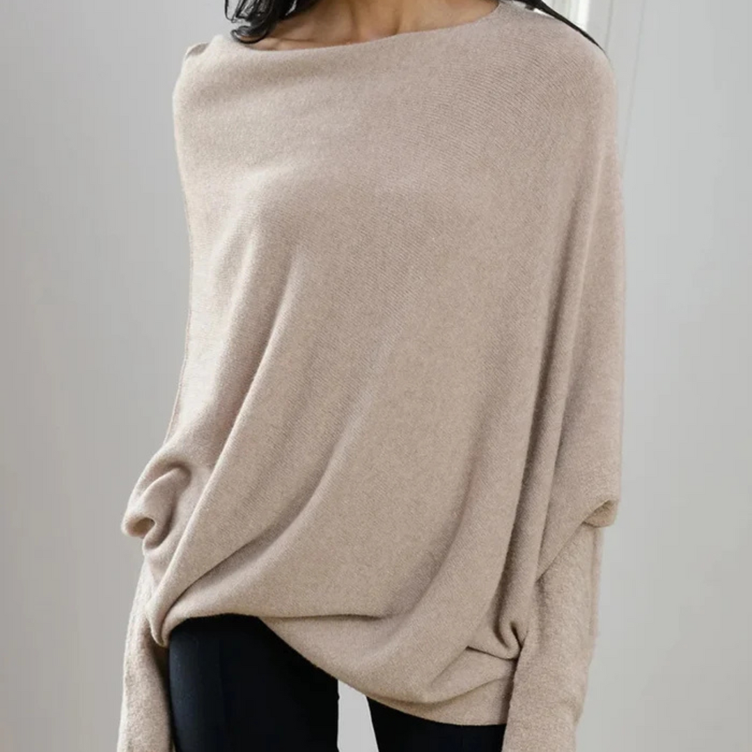 Pull asymétrique | Confort doux pour l'automne
