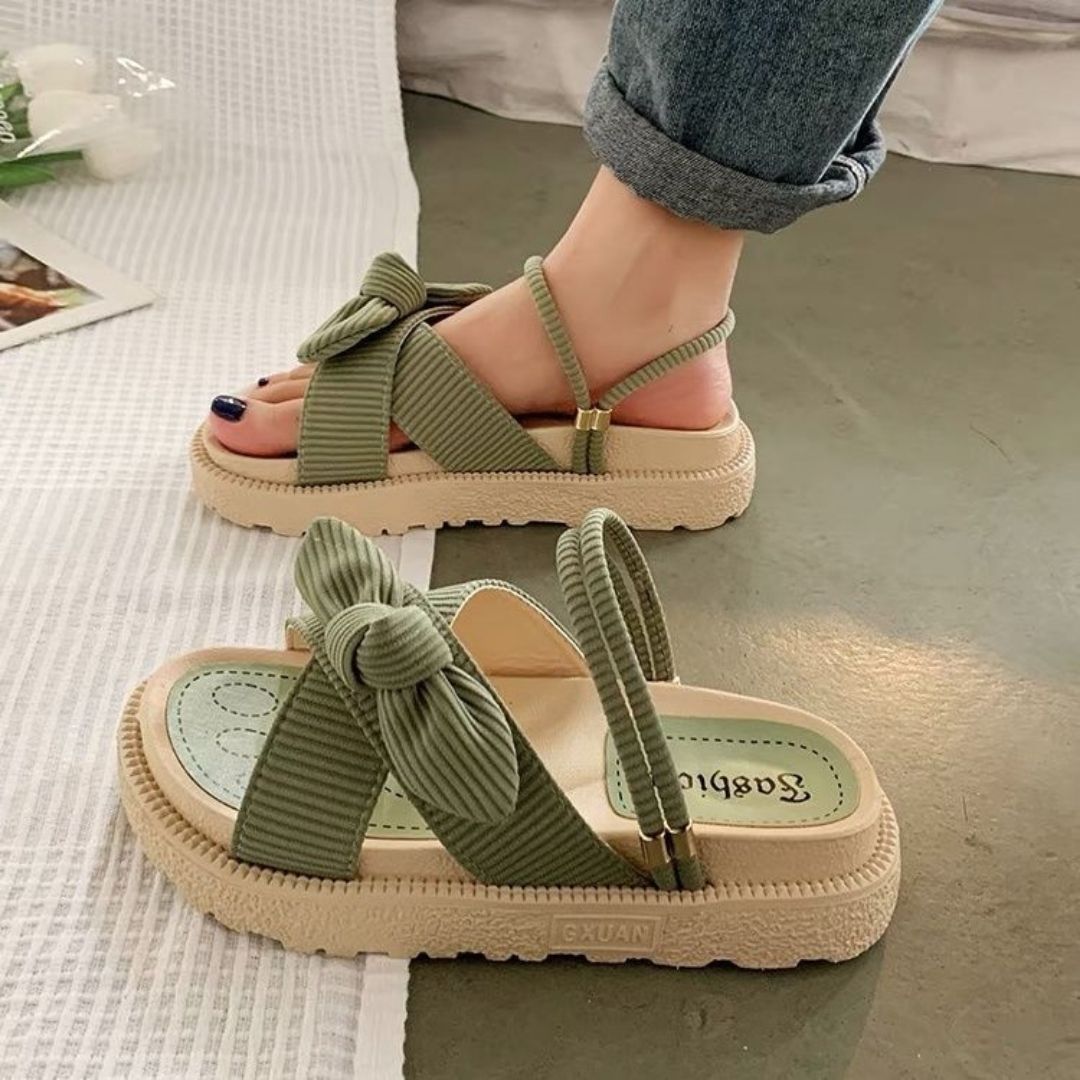 Sandales à nœud fantaisie | Confort et style décontracté