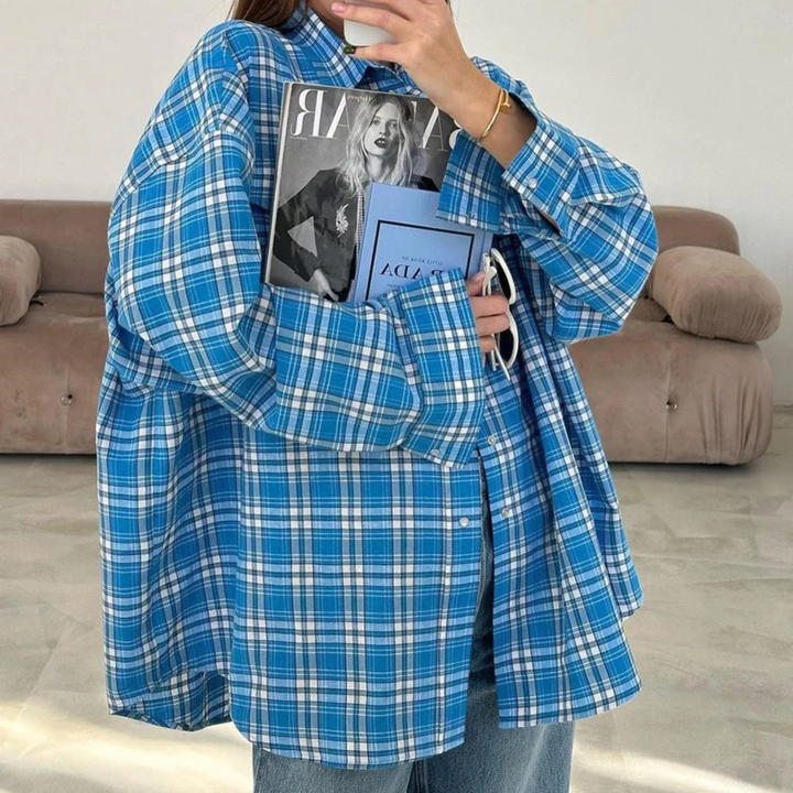 Chemise à carreaux oversize | Style audacieux pour un look décontracté