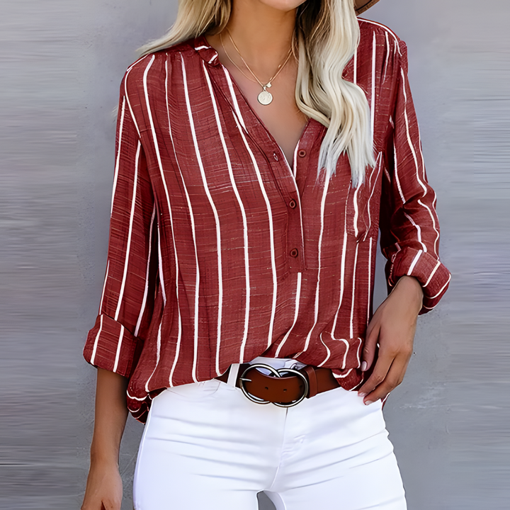 Blouse à rayures verticales | Style décontracté pour tous les jours