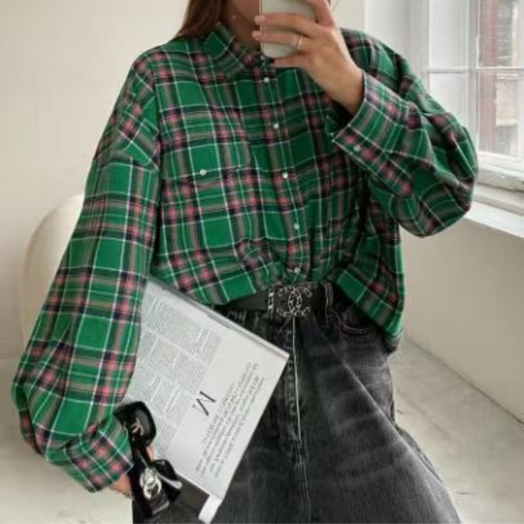 Chemise à carreaux vintage | Charme rétro pour tenues décontractées
