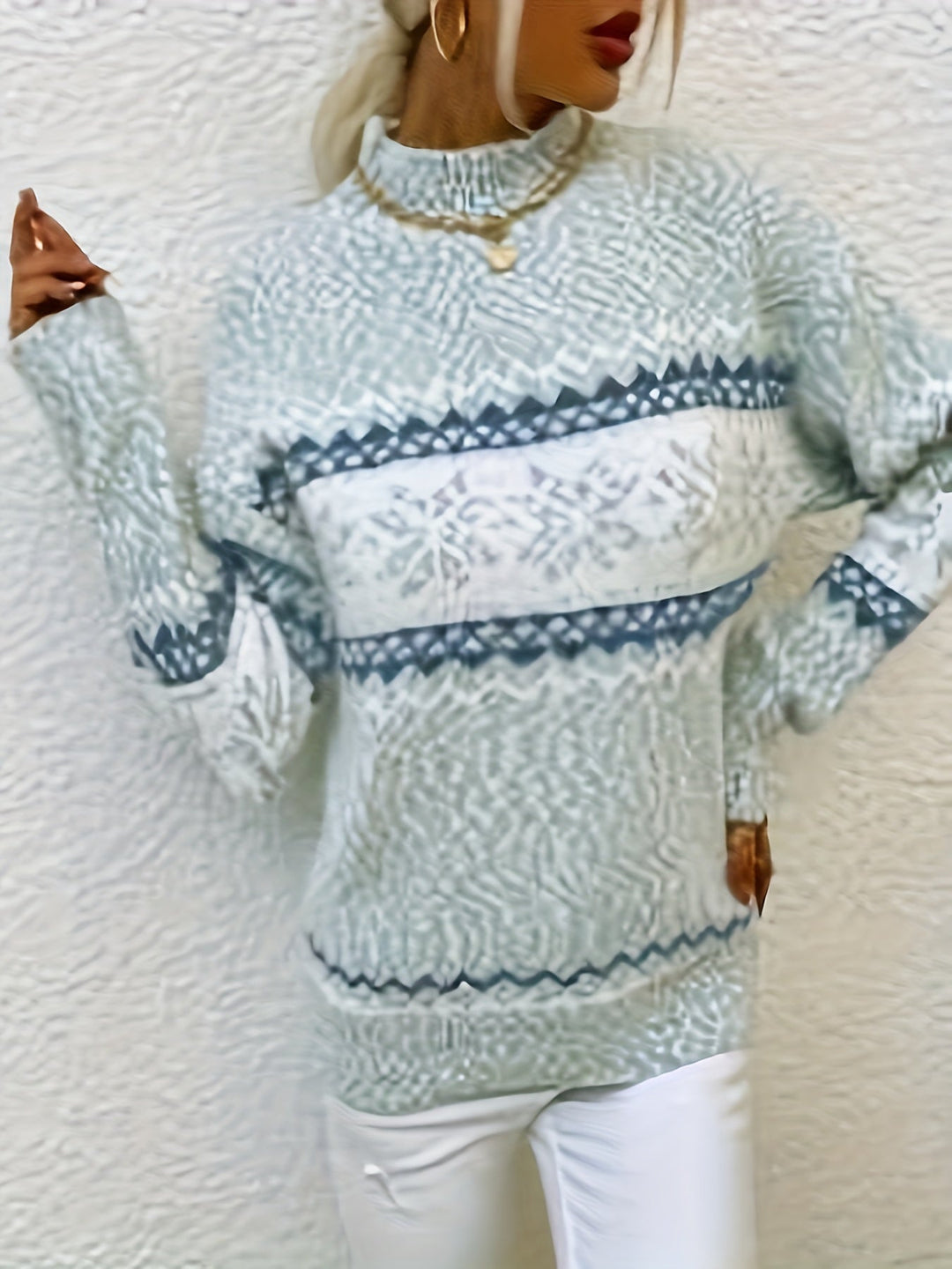 Pull d'hiver à motif flocon | Confort pour les journées froides