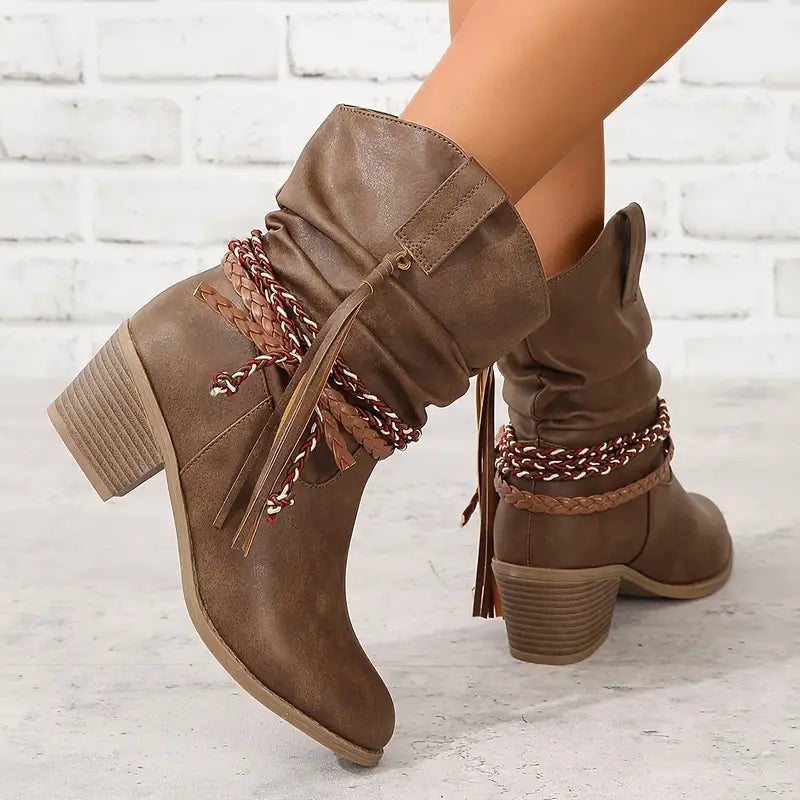 Bottines | Style western avec talon bloc