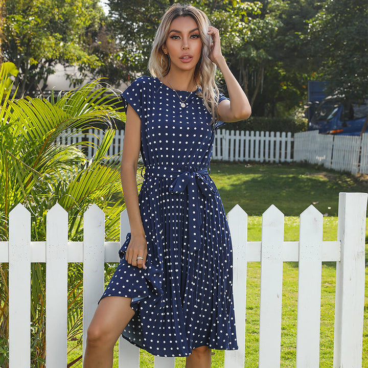 Robe midi à pois | Élégance décontractée