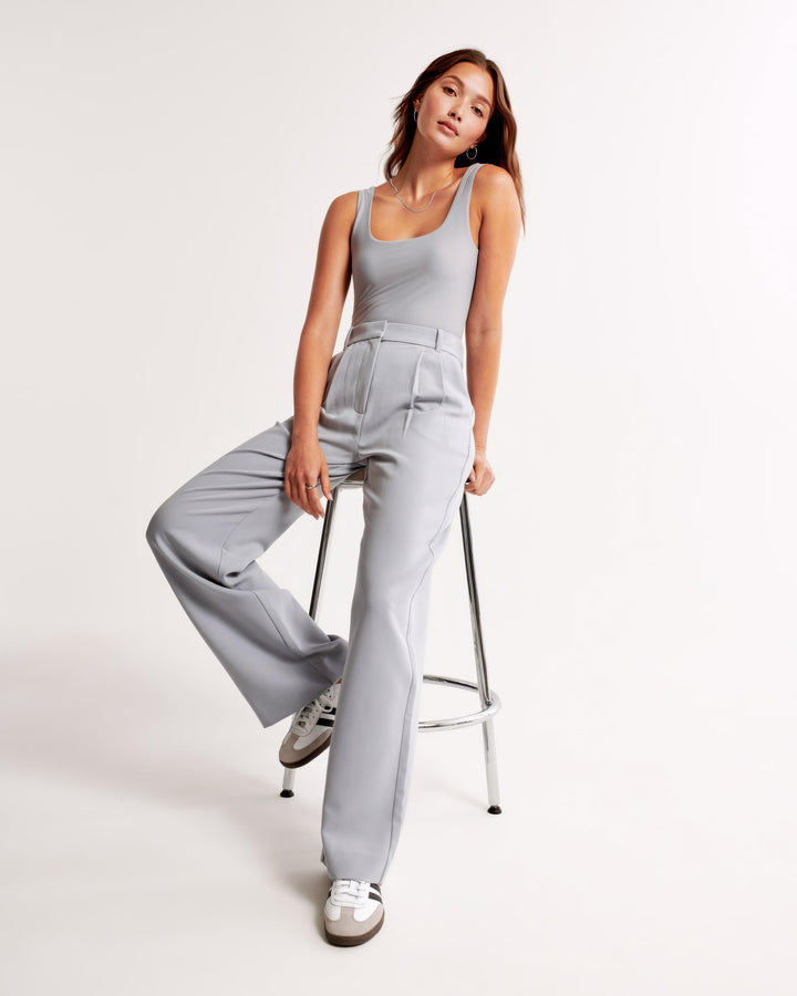 Pantalon taille haute plissé | Élégance quotidienne