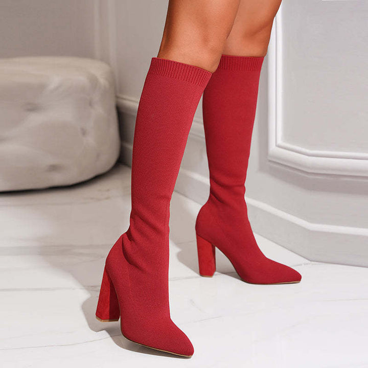 Bottes chaussettes à talon | Élégance minimaliste