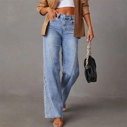 Jean large taille haute | Confort stylé au quotidien