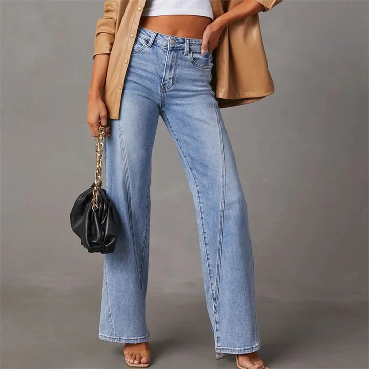 Jean large taille haute | Confort stylé au quotidien
