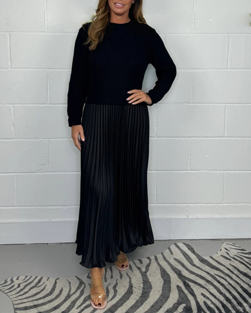Robe longue plissée | Élégance en mouvement