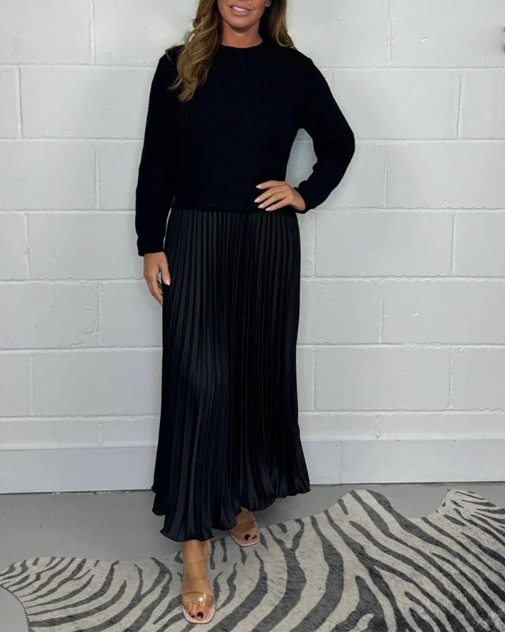 Robe longue plissée | Élégance en mouvement