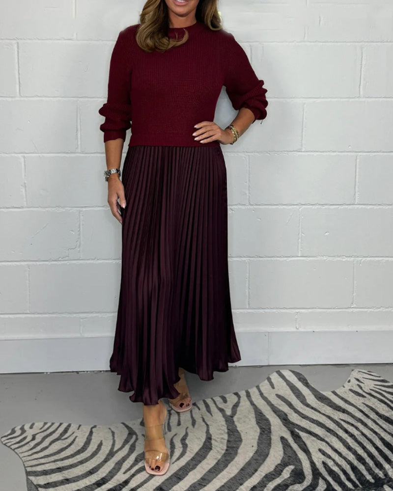 Robe longue plissée | Élégance en mouvement