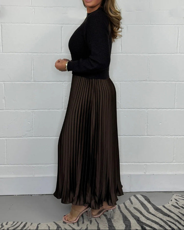 Robe longue plissée | Élégance en mouvement