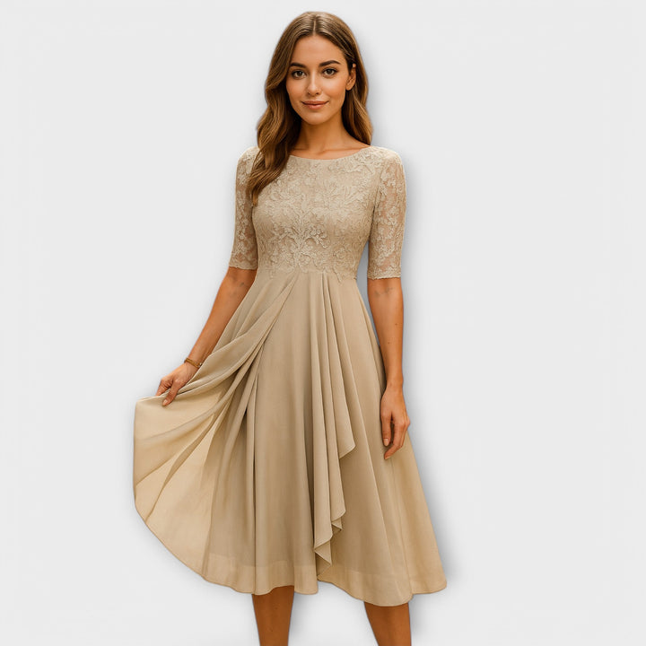Robe élégante mi-longue | Idéale pour les occasions spéciales