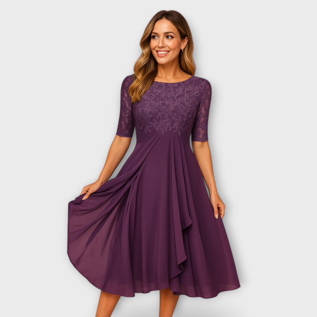 Robe élégante mi-longue | Idéale pour les occasions spéciales