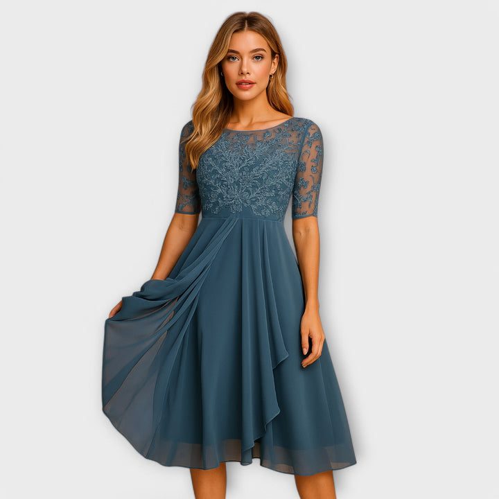 Robe élégante mi-longue | Idéale pour les occasions spéciales