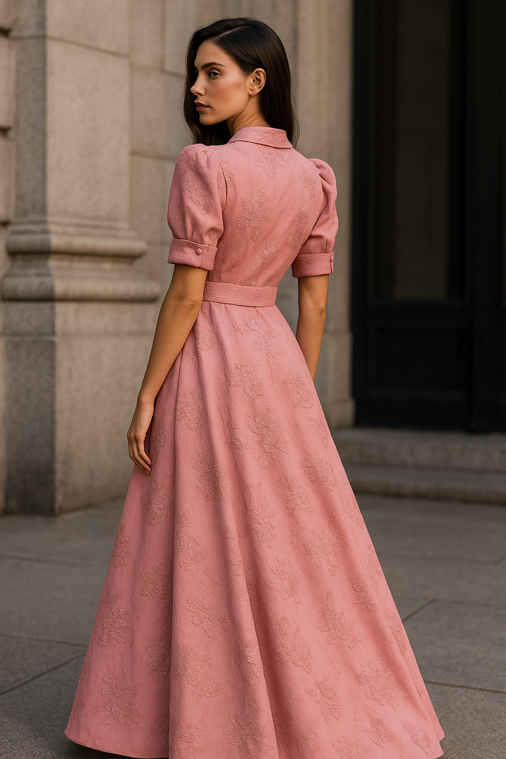 Robe longue ceinturée élégante | Idéale pour les occasions raffinées
