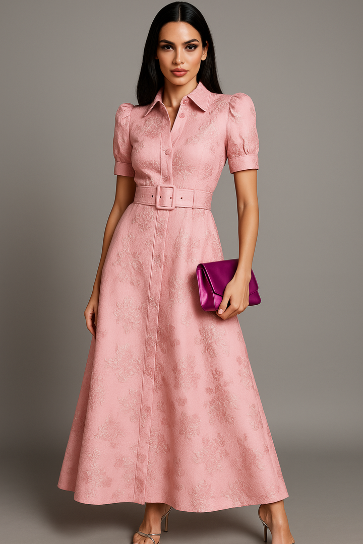 Robe longue ceinturée élégante | Idéale pour les occasions raffinées