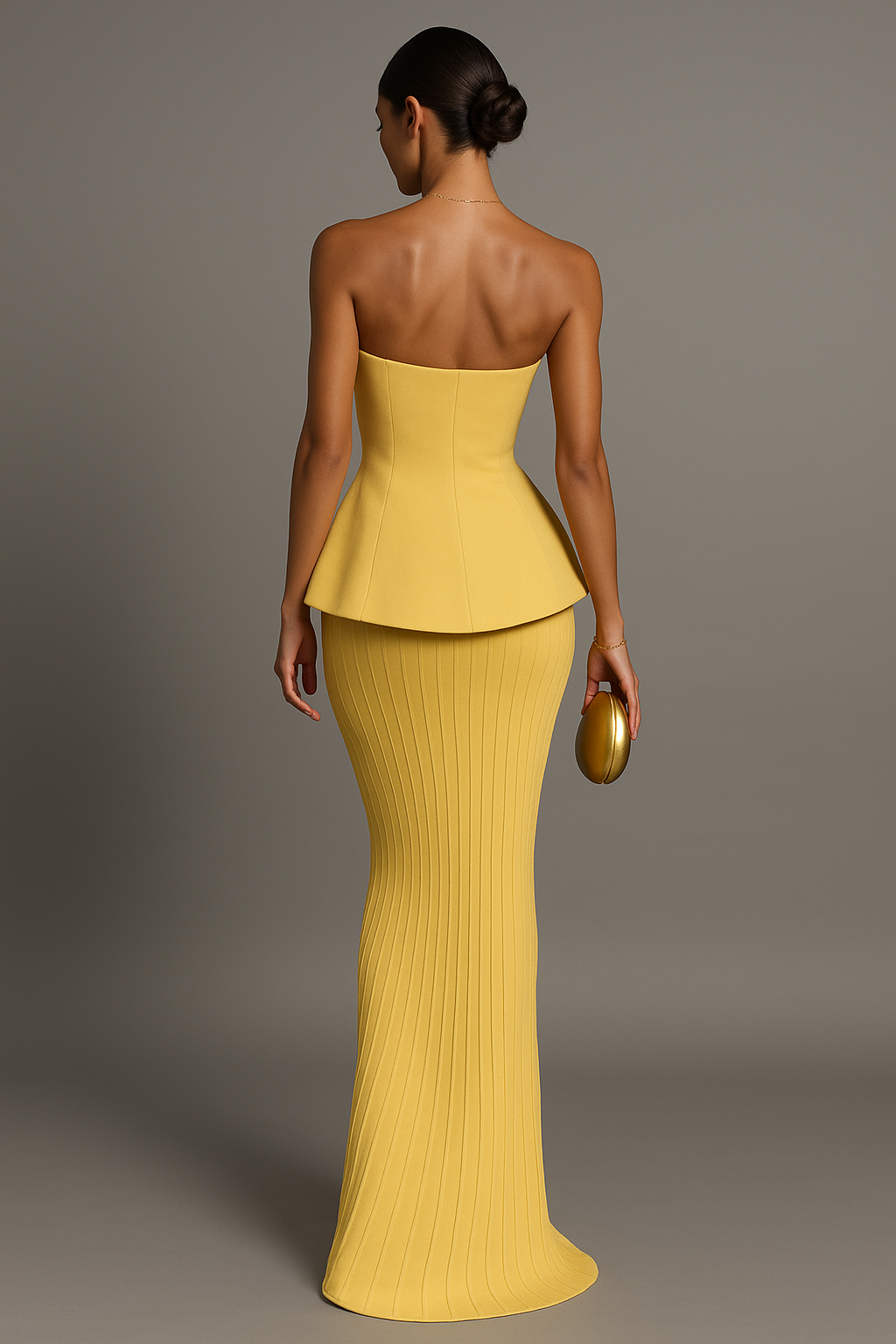 Robe longue bustier femme | Élégance minimaliste pour soirées chics