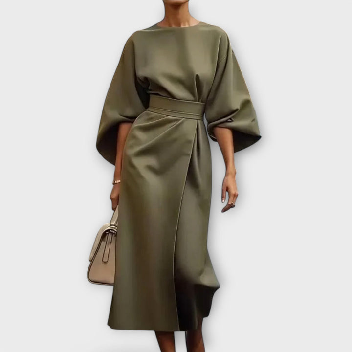 Robe élégante mi-longue | Chic et structurée