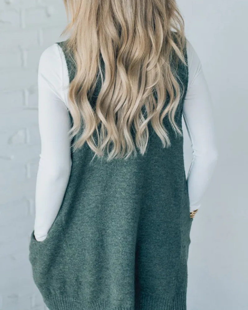 Gilet sans manches en maille | Superposition confortable au quotidien
