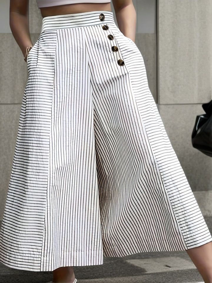 Pantalon ample rayé | Élégance estivale