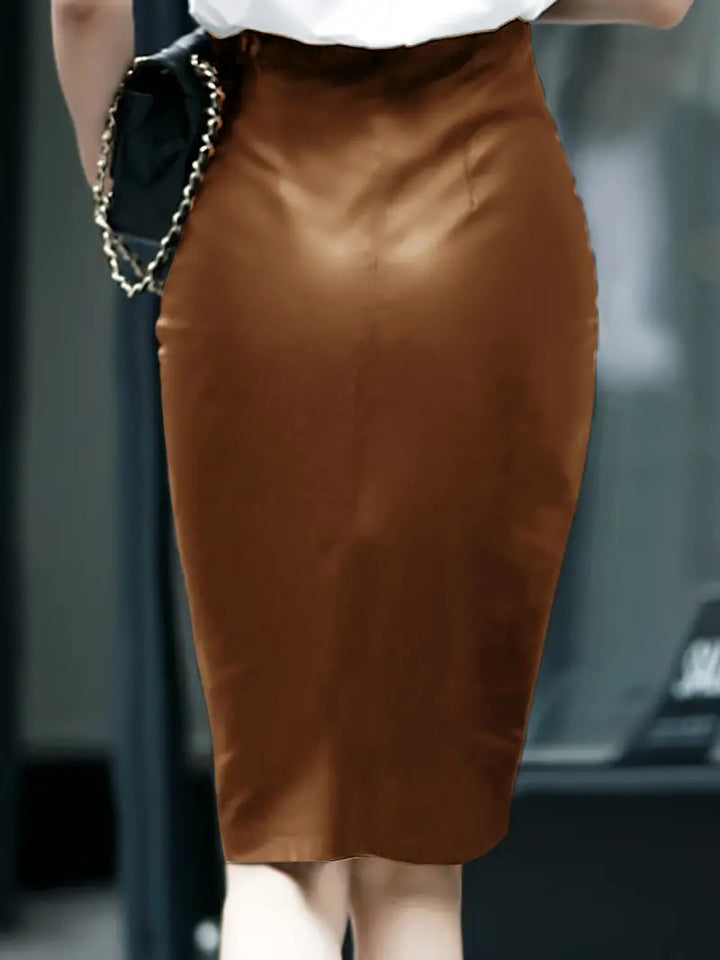 Jupe midi taille haute | Style urbain affirmé