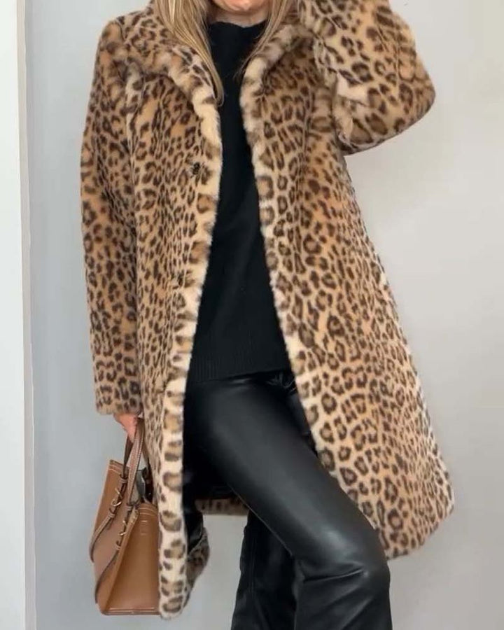 Manteau long à motif | Pour une allure audacieuse et élégante