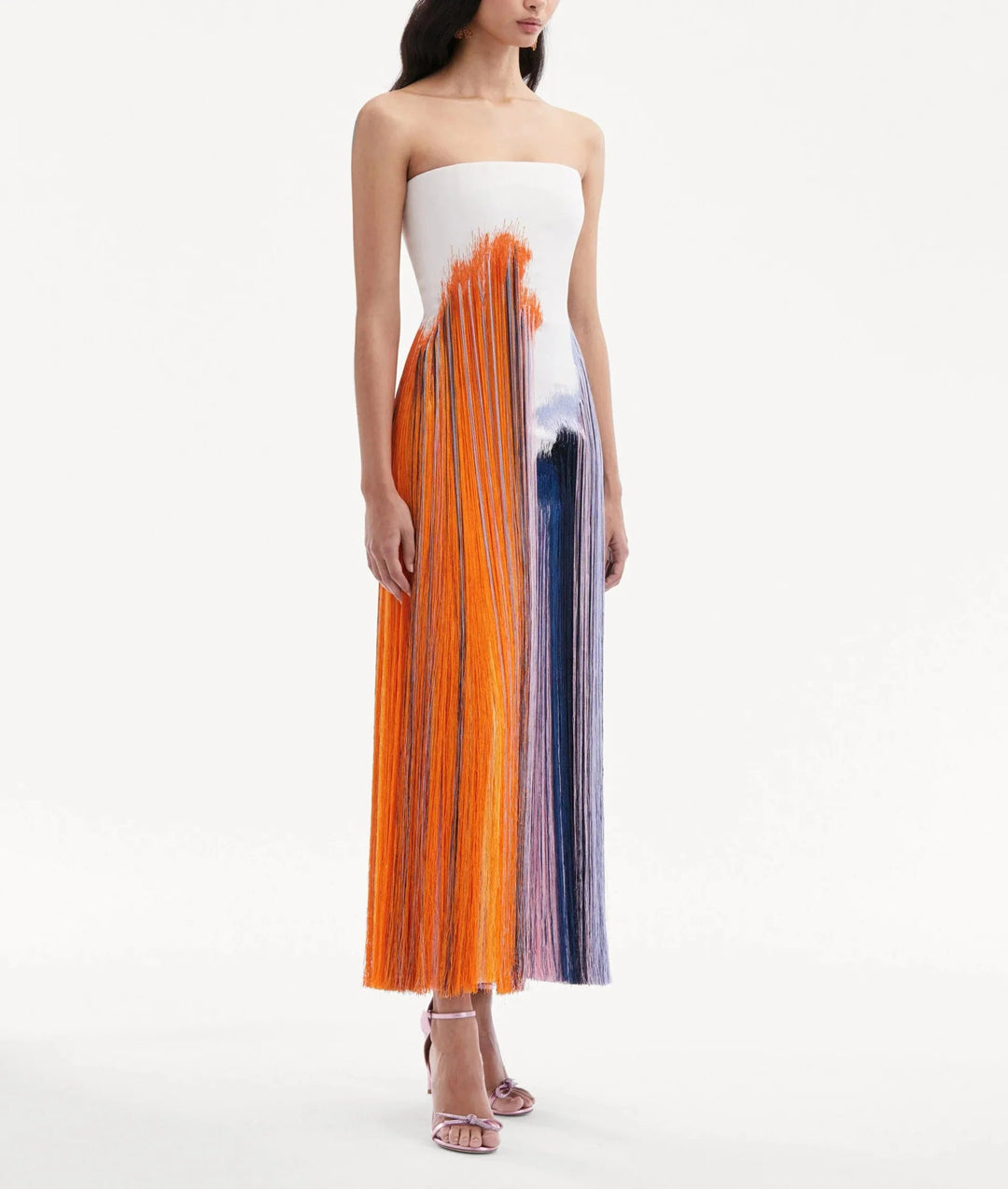 Robe cocktail à franges | Élégance artistique pour occasions spéciales