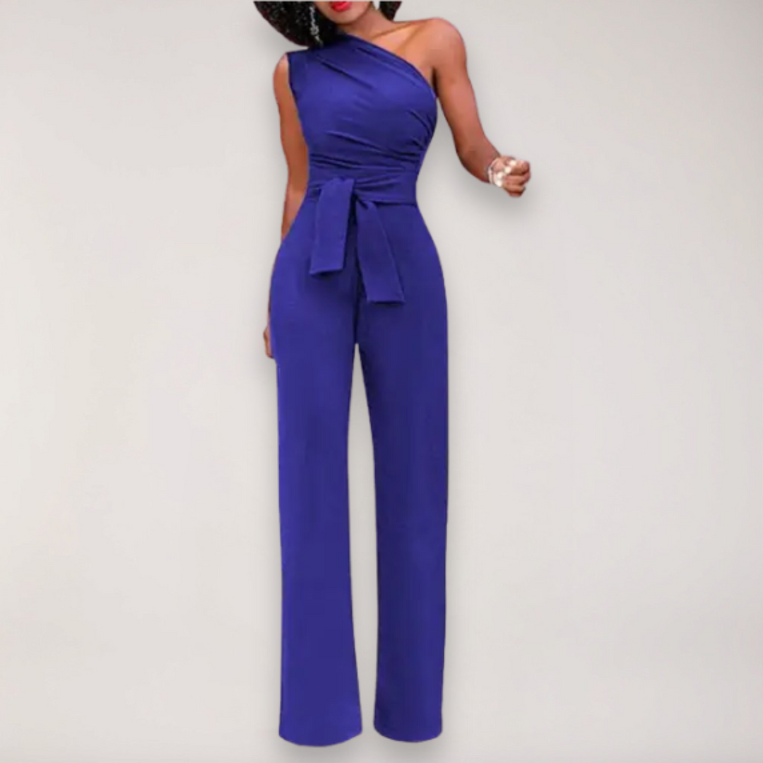 Combinaison une épaule femme | Élégance moderne drapée idéale pour soirées et occasions habillées