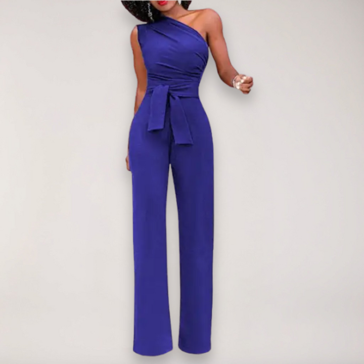 Combinaison une épaule femme | Élégance moderne drapée idéale pour soirées et occasions habillées