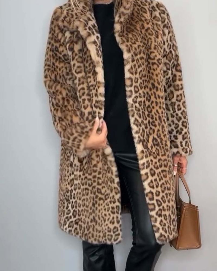 Manteau long à motif | Pour une allure audacieuse et élégante