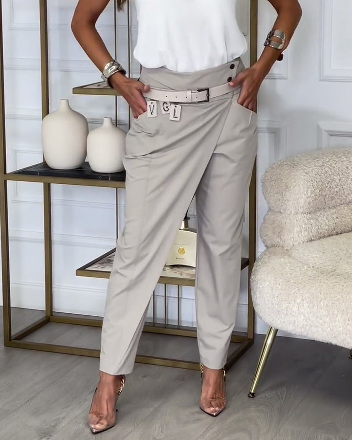 Pantalon habillé ceinturé | Silhouette structurée et touche chic