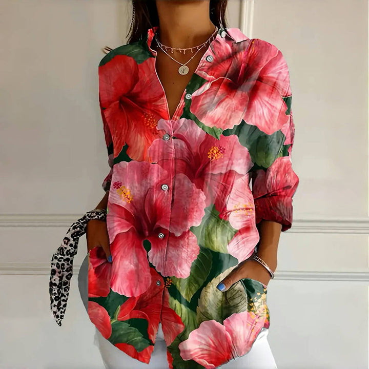 Blouse florale ample | Idéale pour le quotidien stylé