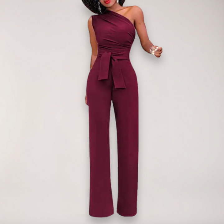 Combinaison une épaule femme | Élégance moderne drapée idéale pour soirées et occasions habillées