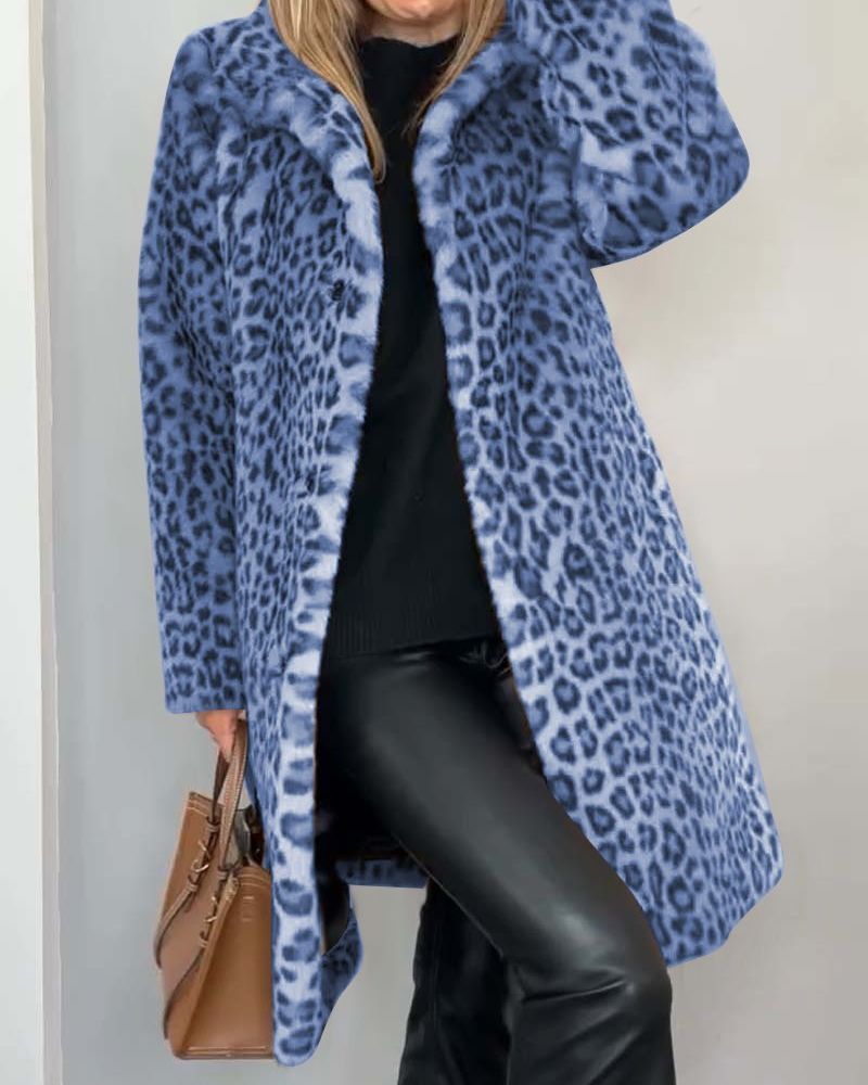 Manteau long à motif | Pour une allure audacieuse et élégante