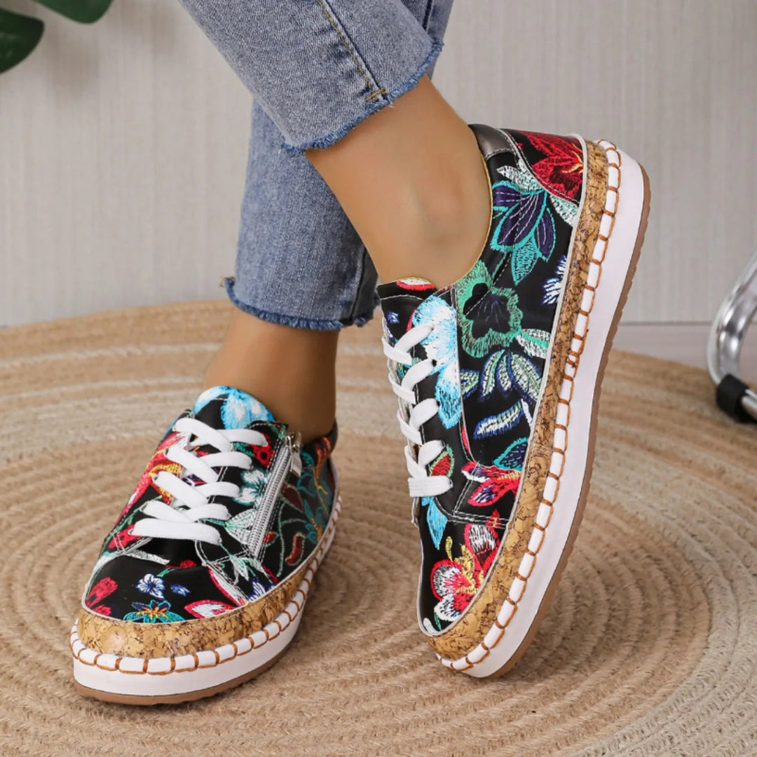 Baskets fleuries | Style bohème au quotidien