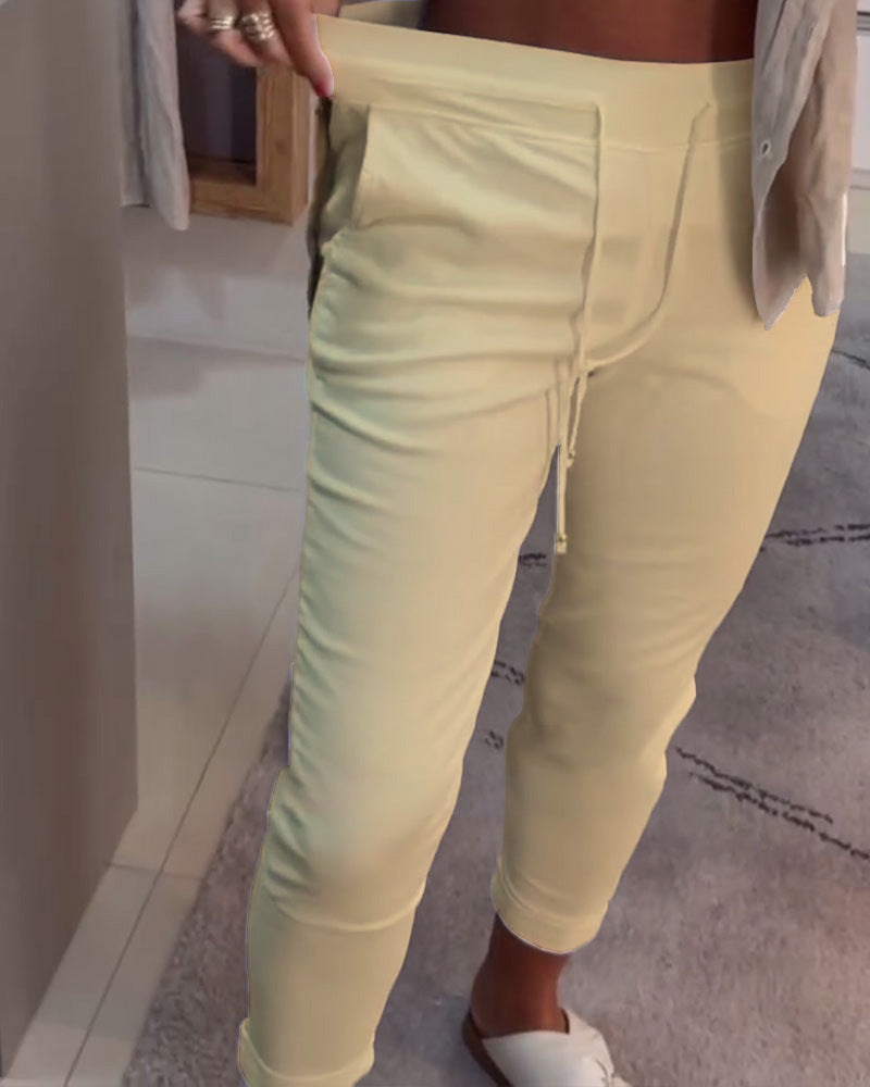 Pantalon fuselé à cordon | Confort stylé au quotidien