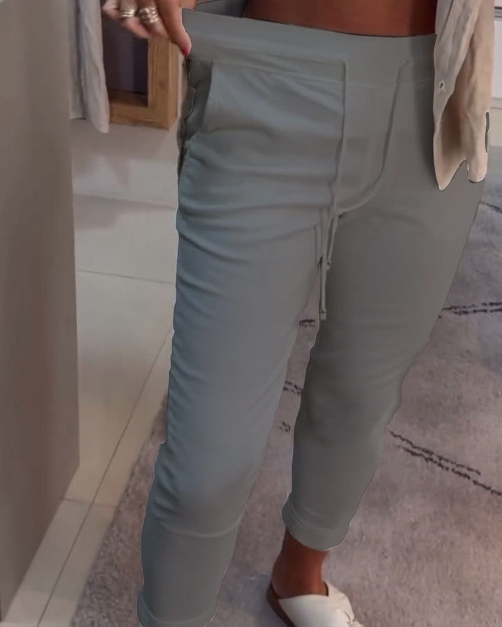 Pantalon fuselé à cordon | Confort stylé au quotidien