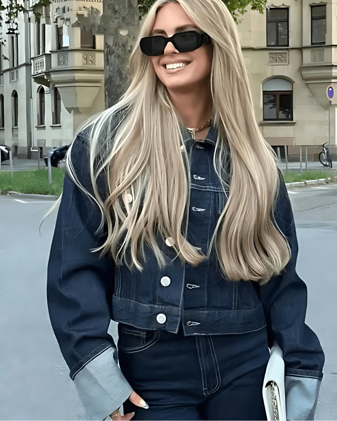 Ensemble en denim deux pièces | Style urbain chic