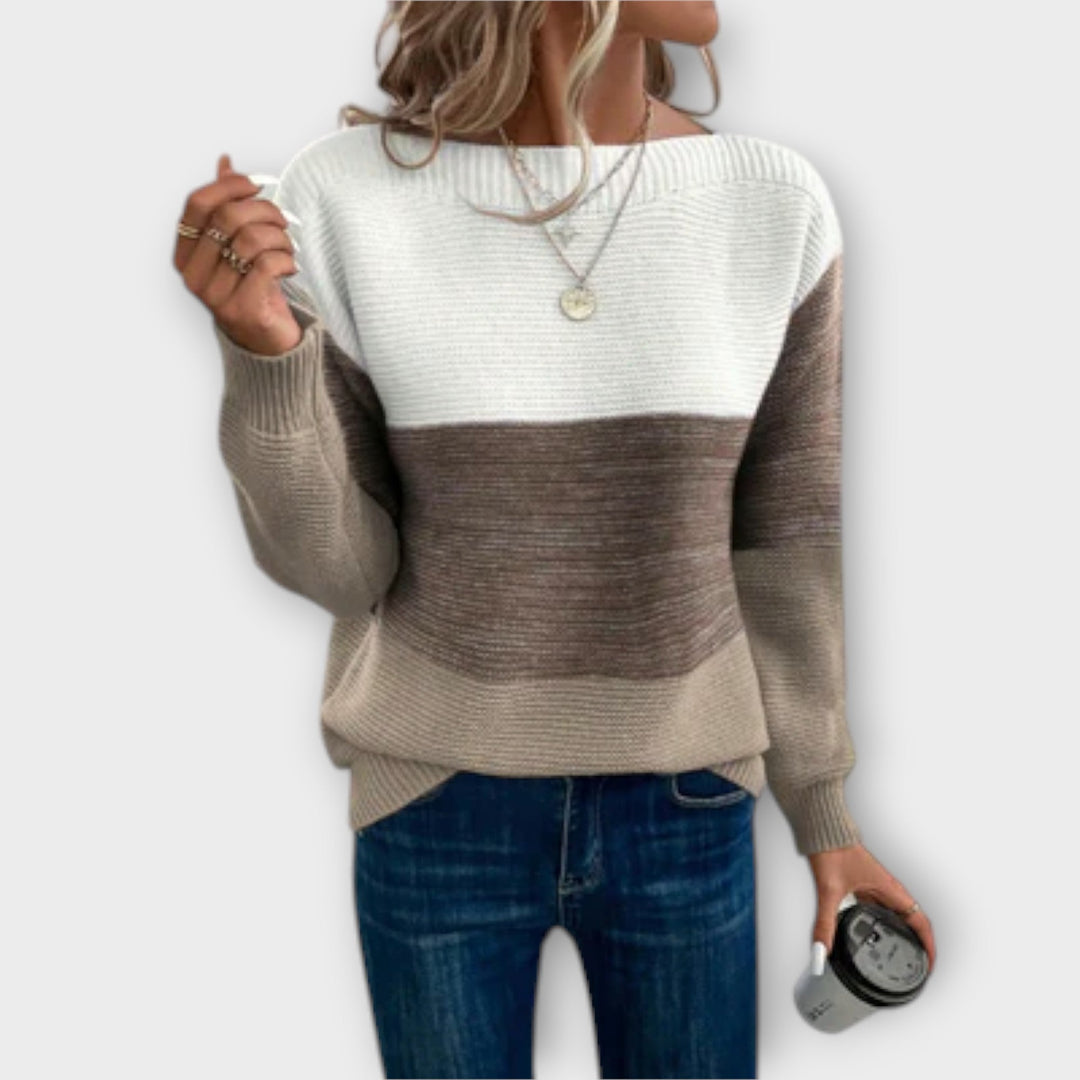 Pull-over trois couleurs | Élégance décontractée