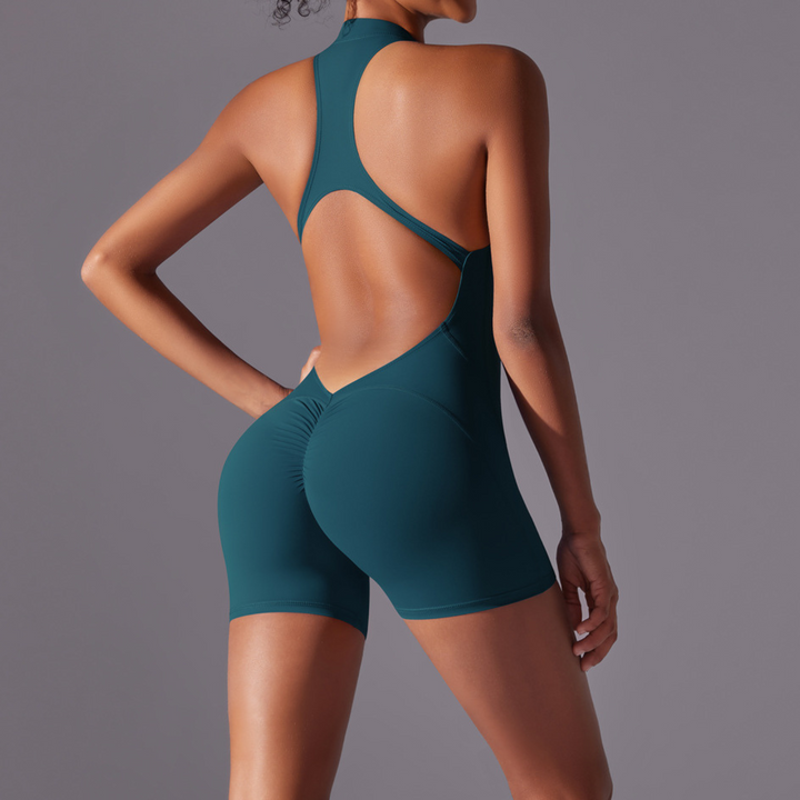 Combinaison de sport dos ouvert femme | Effet galbant & confort seconde peau