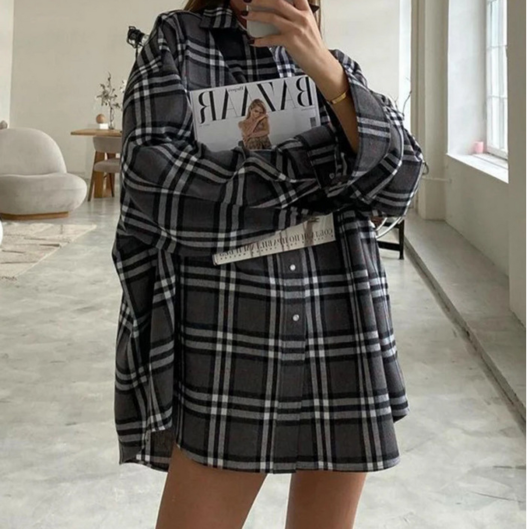Chemise à carreaux oversize | Style audacieux pour un look décontracté