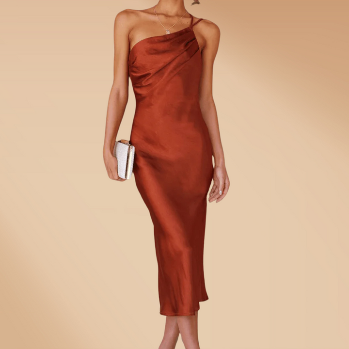 Robe longue satinée | Élégance estivale fluide