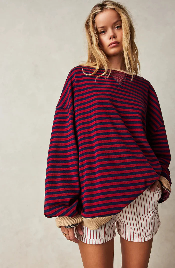 Sweat rayé décontracté | Confort chic au quotidien